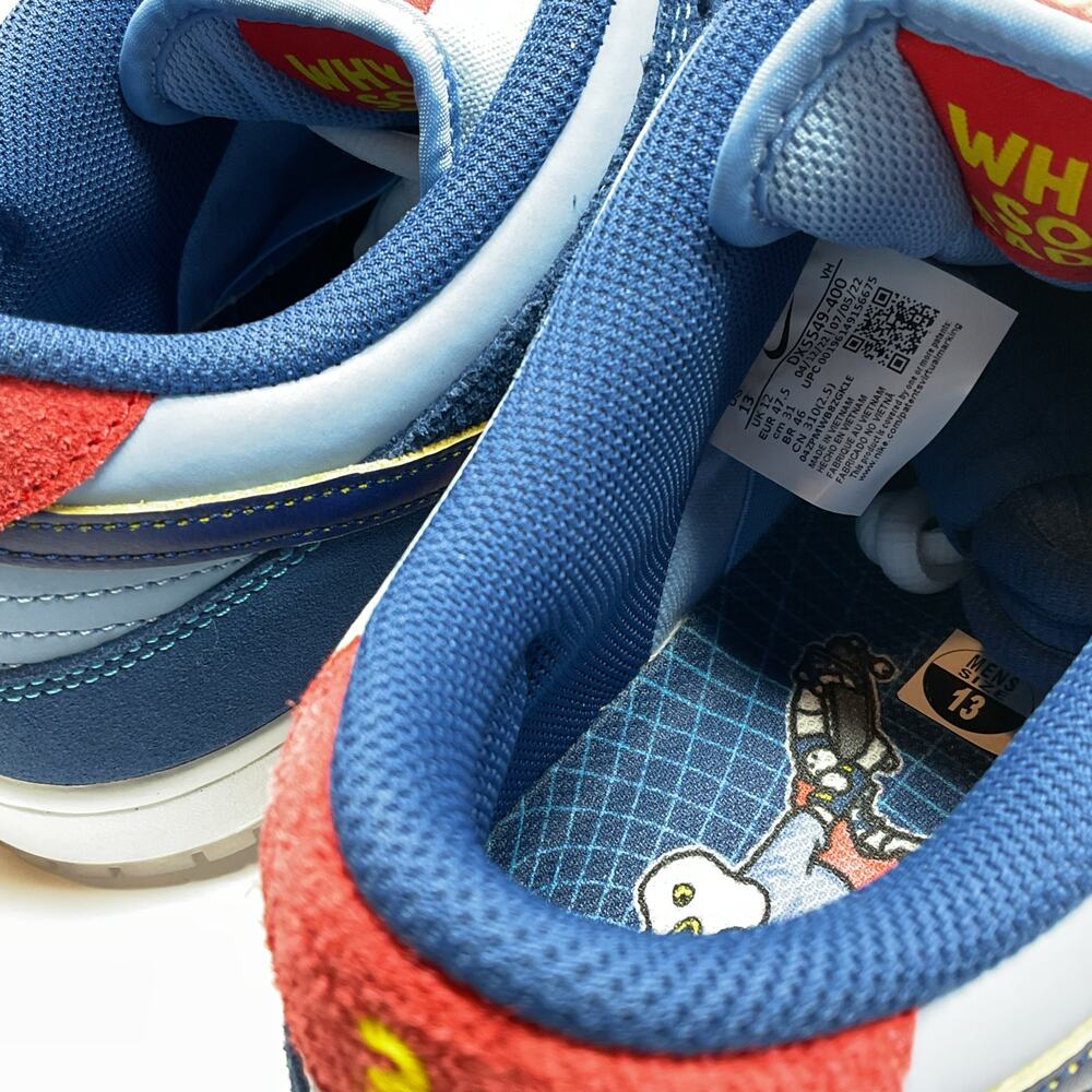 2022 Nike Sb Dunk Low Premium Why So Sad DX5549-400 Men’s size 13 Blue NEW DS - Picture 8 of 9
